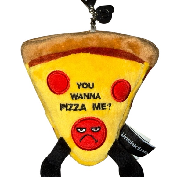 Funny Yellow and Brown Pizza Slice Key Holder - Picture 2 of 4
